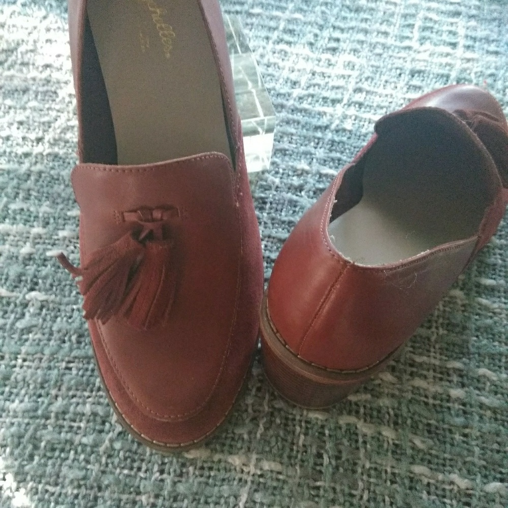 Seude leather brown loafters